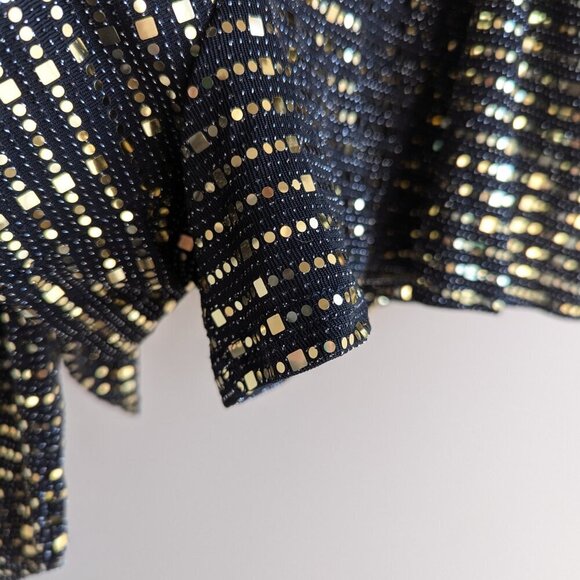 Lulu's Bettie Gold Metallic Long Sleeve Romper - Picture 12 of 12